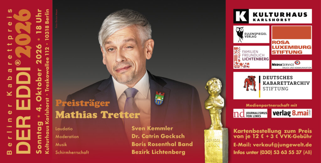 Berliner Kabarettpreis DER EDDI - Preisträger 2026: Mathias Tretter